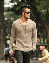Mens Loose V-Ncek Pullover